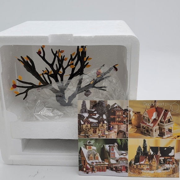 Dept 56 Fieldstone Wall with Apple Tree Fall Autumn Village Accessory - Picture 6 of 8